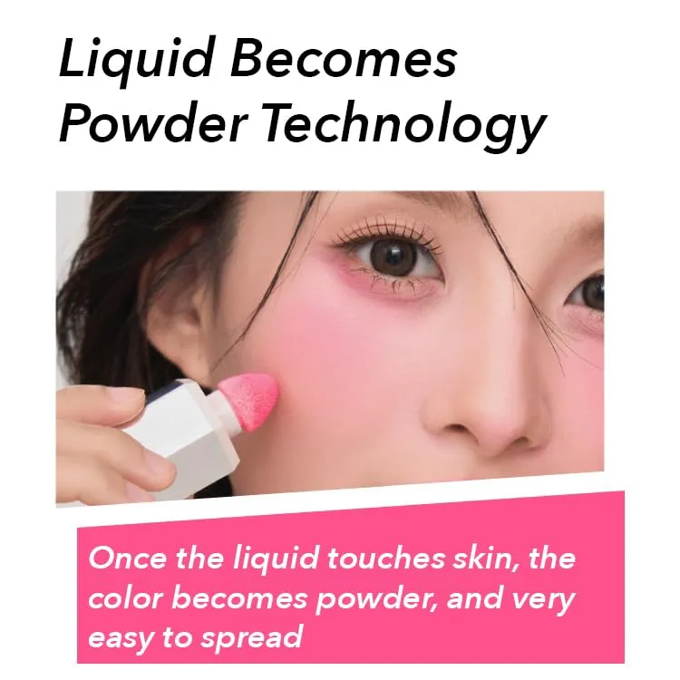 1 PC Liquid Blush with Sponge Head, Matte Nude Pink Orange Makeup Blusher Cream, Liquid Liquid Blusher (05, 5ml)