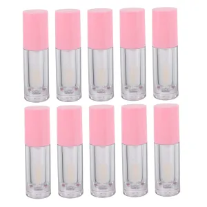 10pcs Empty Lip Gloss Tubes Portable Travel Lip Balm Bottles Refillable Containers for Diy Cosmetics Lightweight Design for Easy Carrying for Business Trips and Vacations