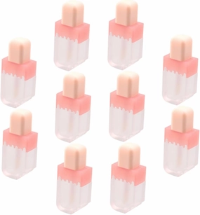 10Pcs Transparent Lip Gloss Tubes DIY Shaped Makeup Containers for Lip Oil and Liquid Blush Lightweight Travel Friendly Design for Women