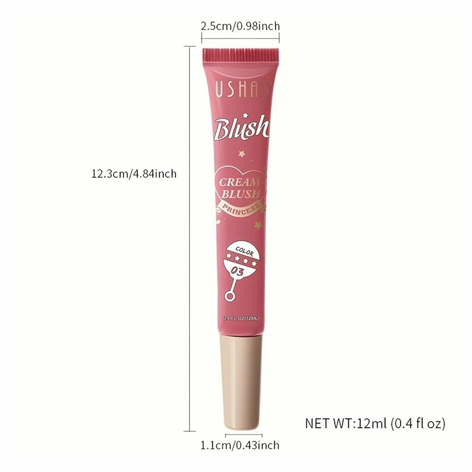 6pc 4-color Liquid Blush, Eye Shadow, Lip And Cheek Dual-use, Natural Fine Shimmering Highlight (Color : 01-6PC)