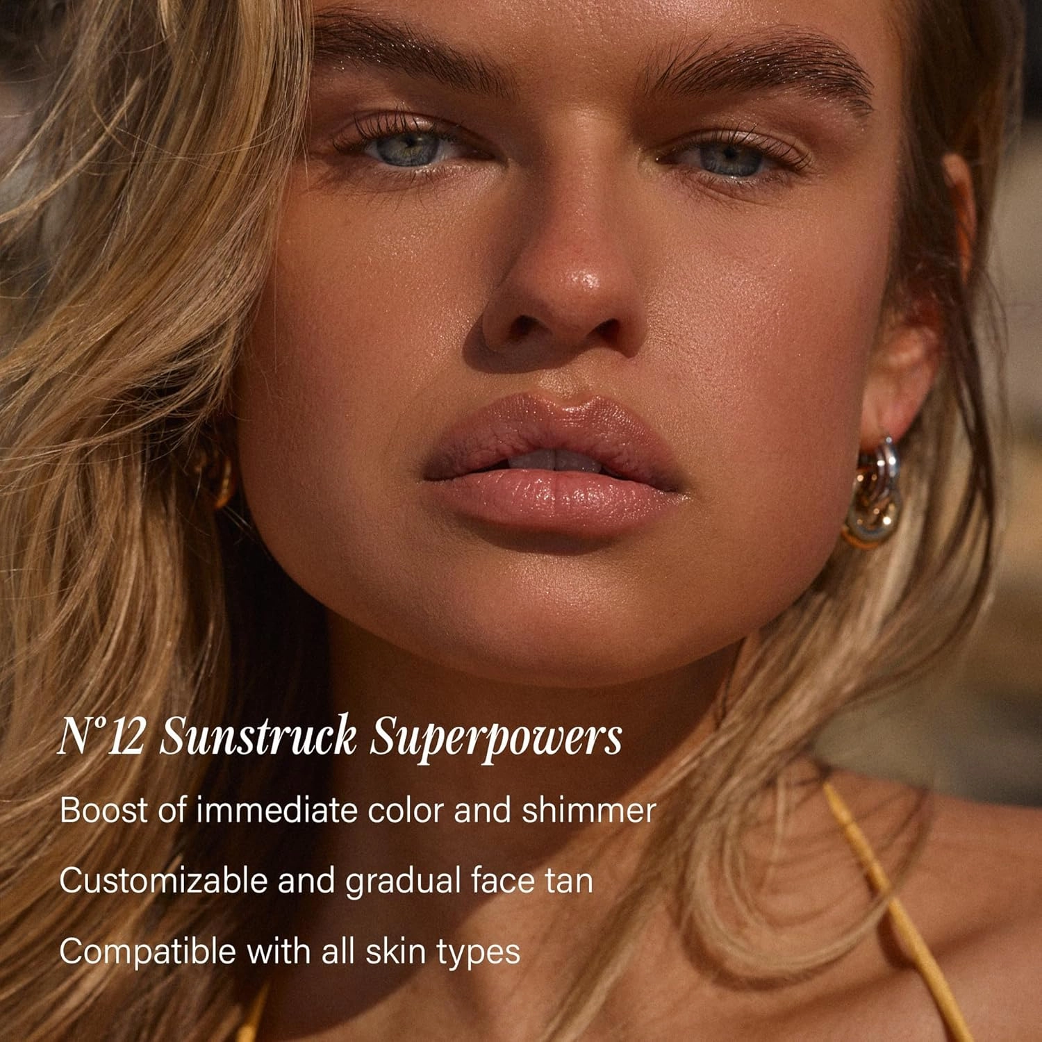  Lux Unfiltered N°12 Sunstruck Face Tanning Drops - Fragrance Free Bronzing Drops for Face with Hyaluronic Acid, Coconut Water, & Passionfruit Oil - Cruelty Free & Vegan Self Tanner