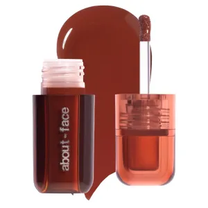 about-face Blush Rush Liquid Blush – Hydrating, Buildable Formula with Jojoba Oil, Hyaluronic Acid, and Squalane – Long-Lasting Dewy Finish – Vegan & Cruelty-Free (Grand Prix – Rich Brown)