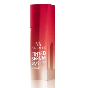 ALMOES Lips Stain,Rose Lips Tint Stain,Long-lasting Liquid Blush for High-Pigment Colour,Creates a Soft & Nourishing & Lustrous,Long-Lasting Wear,Dewy Finish, Moisturising Refreshing Tinted Serum