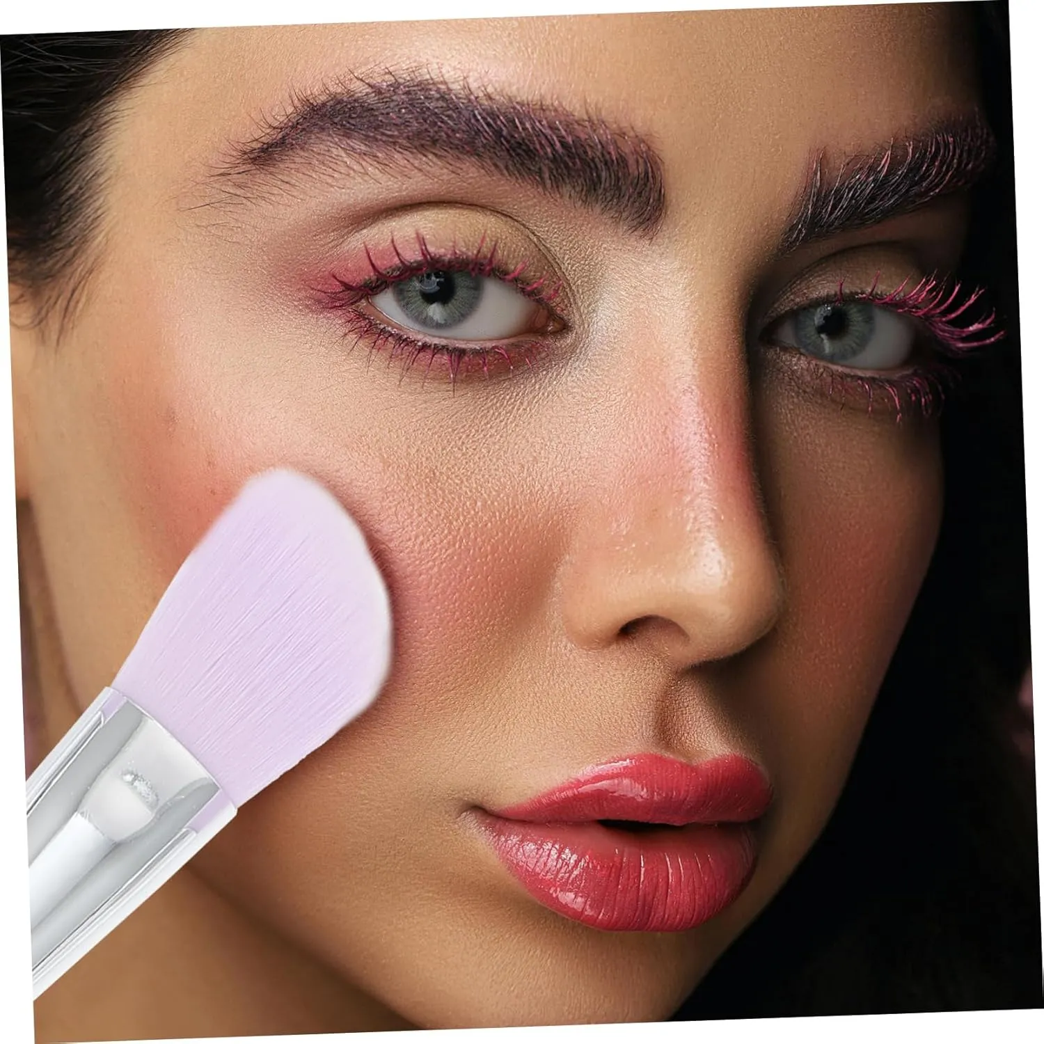Angoily 12pcs Makeup Brush Set Case Women's Blush Brush Fluffy Blush Loose Powder Brush Foundation Brush Eyeshadow Brush Eyebrow Brush -in-one Makeup Kit