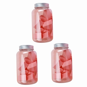 Angoily 36pcs Coral Orange Makeup Sponge Applicators Wet Dry Use Sector Shaped Cosmetic Puff for Foundation Concealer Blush and Highlighter Soft Hydrophilic Material for Effortless