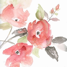ArtDirect Coral Blush I 24x24 Extra Large Unframed Art Print Poster Ready for Framing by Nan