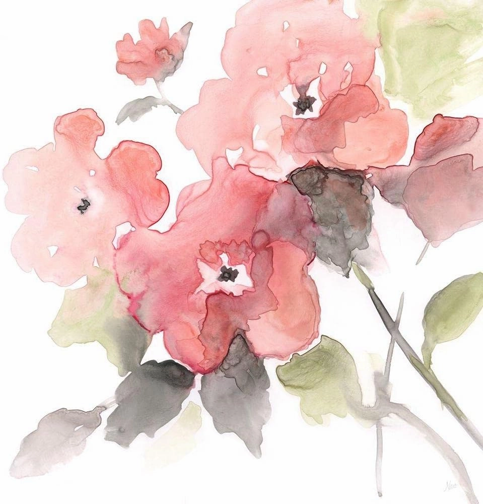 ArtDirect Coral Blush II 11x11 UnFramed Art Print Poster Ready for Framing by Nan