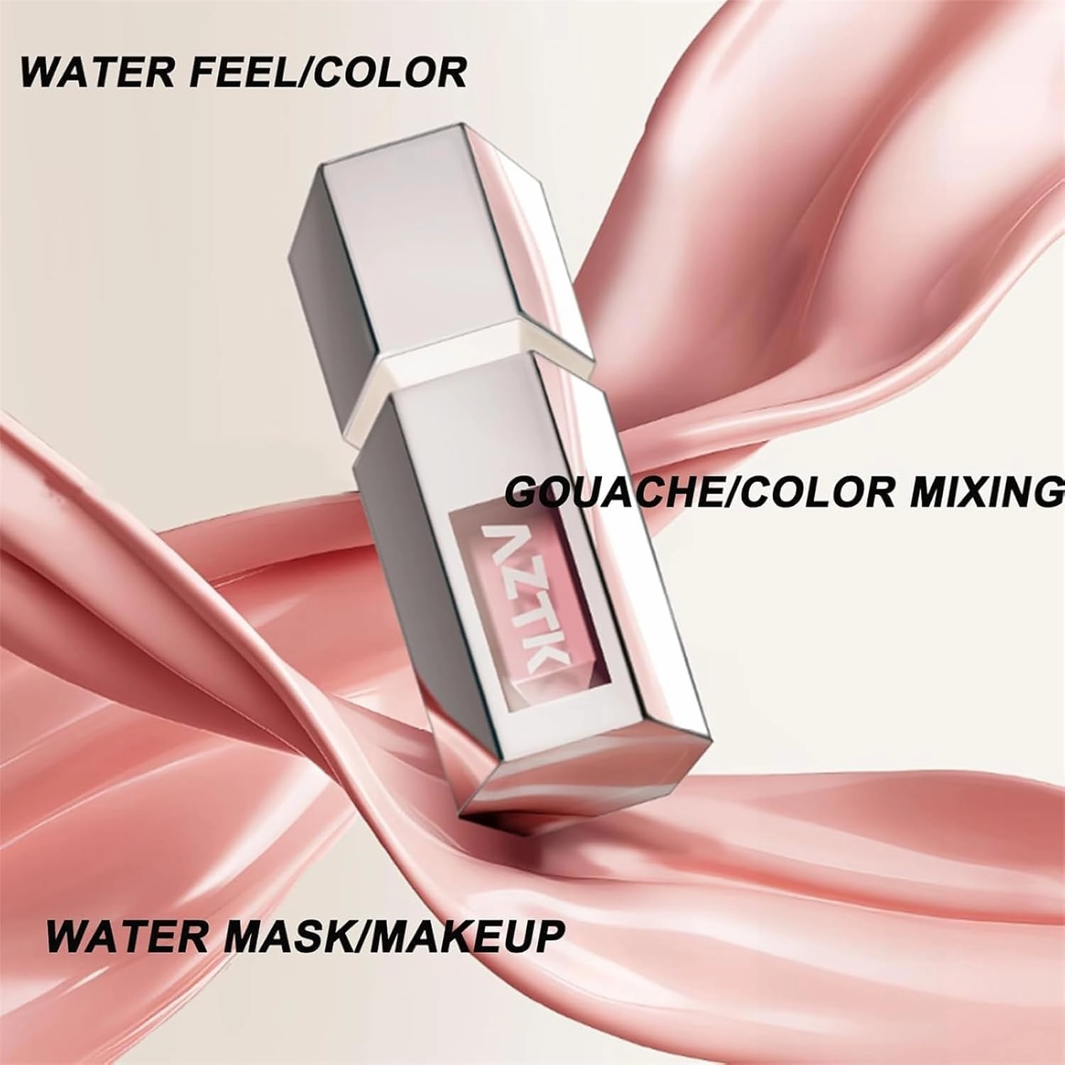 Aztk Liquid Blush, Jello Color, 3 in 1 for Women, Liquid Blush with Sponge Head, Long-Wearing, Sweat Proof (JC04)