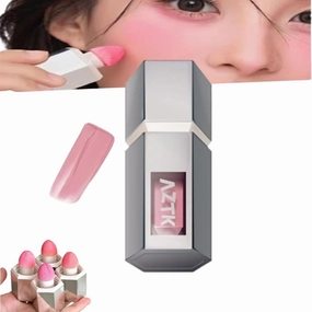 Aztk Liquid Blush, Jello Color, 3 in 1 for Women, Liquid Blush with Sponge Head, Long-Wearing, Sweat Proof (JC04)