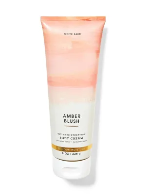 Bath and Body Amber Blush Ultimate Hydration Body Cream White Barn 8 oz / 226 g Fragrance notes: warm amber, fresh jasmine and oak moss (Pack of 1)