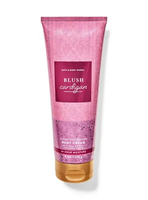 Bath and Body Blush Cardigan Ultimate Hydration Body Cream 8 oz / 226 g Fragrance notes: sweet raspberries, sugar-dipped violet and warm amber