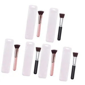 Beaupretty 6pcs Foundation Brush Flat Synthetic Hair Makeup Tool for Contouring Blending Premium Cosmetics Brush for Loose Application Soft Comfortable for Professional Results