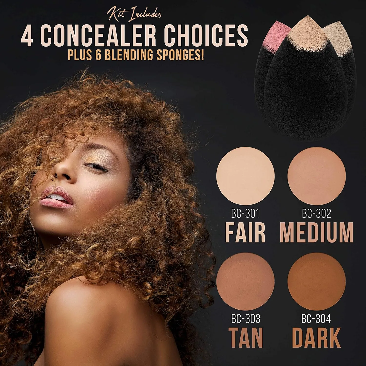 Belloccio Airbrush Cosmetic Makeup System with a MASTER SET of All 17 Foundation Shades plus Blush, Shimmer and Bronzer All in 1/2 oz bottles