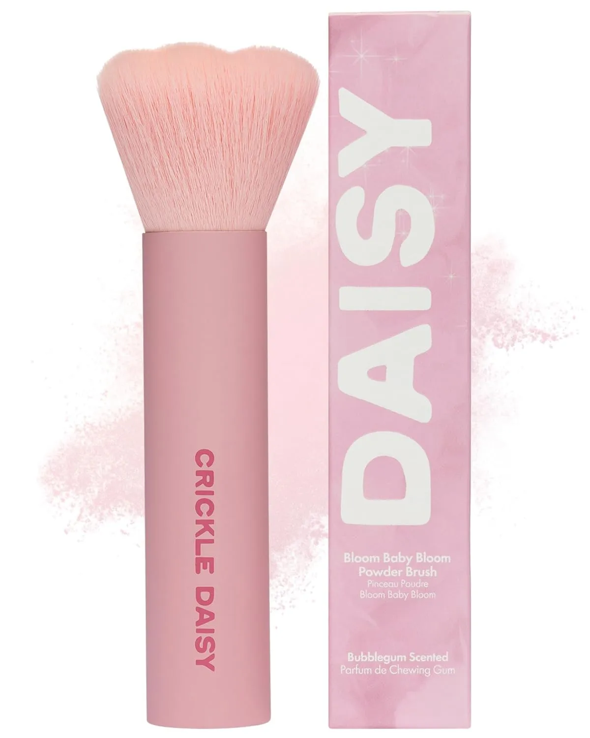 Bloom Baby Powder Brushes - Ultra-Soft Vegan Fibers, Foundation Blending Brush, Highlight Your Skin's Natural Beauty - Perfect for Makeup Powder Application, Blush, Bubblegum Scented