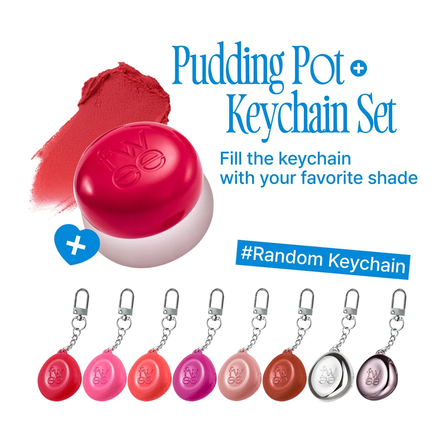 Blurry Pudding Pot   Keychain SET | Airbrushed Blush & Lip, Buildable Pigment, Long-lasting, Lightweight, Easy to Blend, Natural Soft Matte Finish Makeup – Be (Brownish Nude) | 0.17 oz
