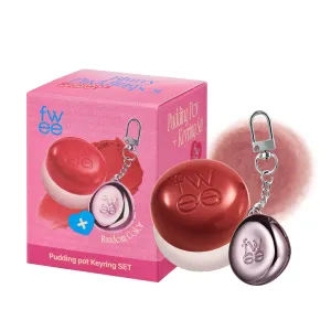 Blurry Pudding Pot   Keychain SET | Airbrushed Blush & Lip, Buildable Pigment, Long-lasting, Lightweight, Easy to Blend, Natural Soft Matte Finish Makeup – Faded (Dusty Rose) | 0.17 oz