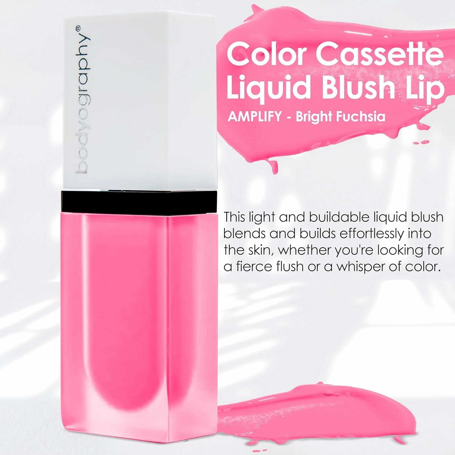 Bodyography Color Cassette Liquid Blush and Lip Tint - Multi Tasking Liquid Blush and Lip Product - Amplify