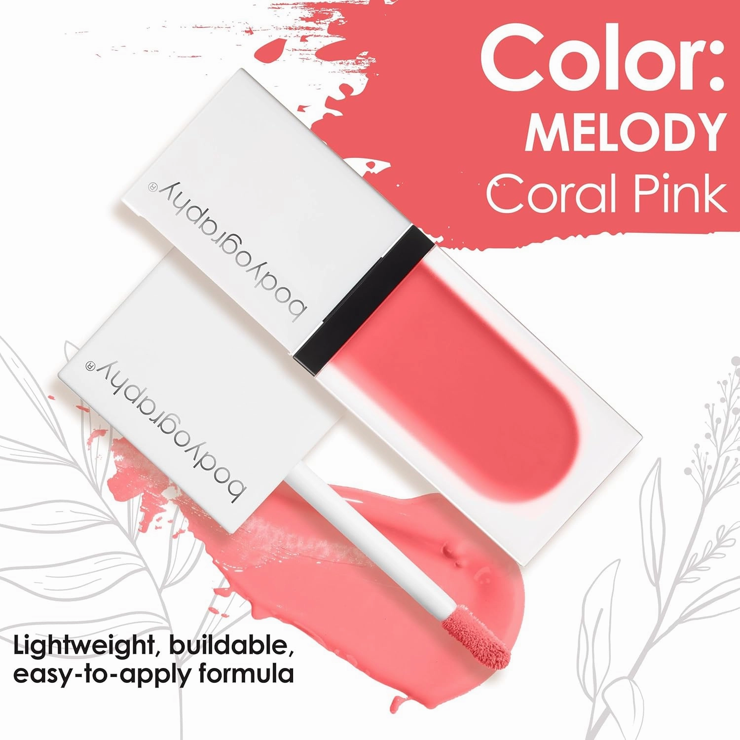 Bodyography Color Cassette Liquid Blush and Lip Tint - Multi Tasking Liquid Blush and Lip Product - Melody