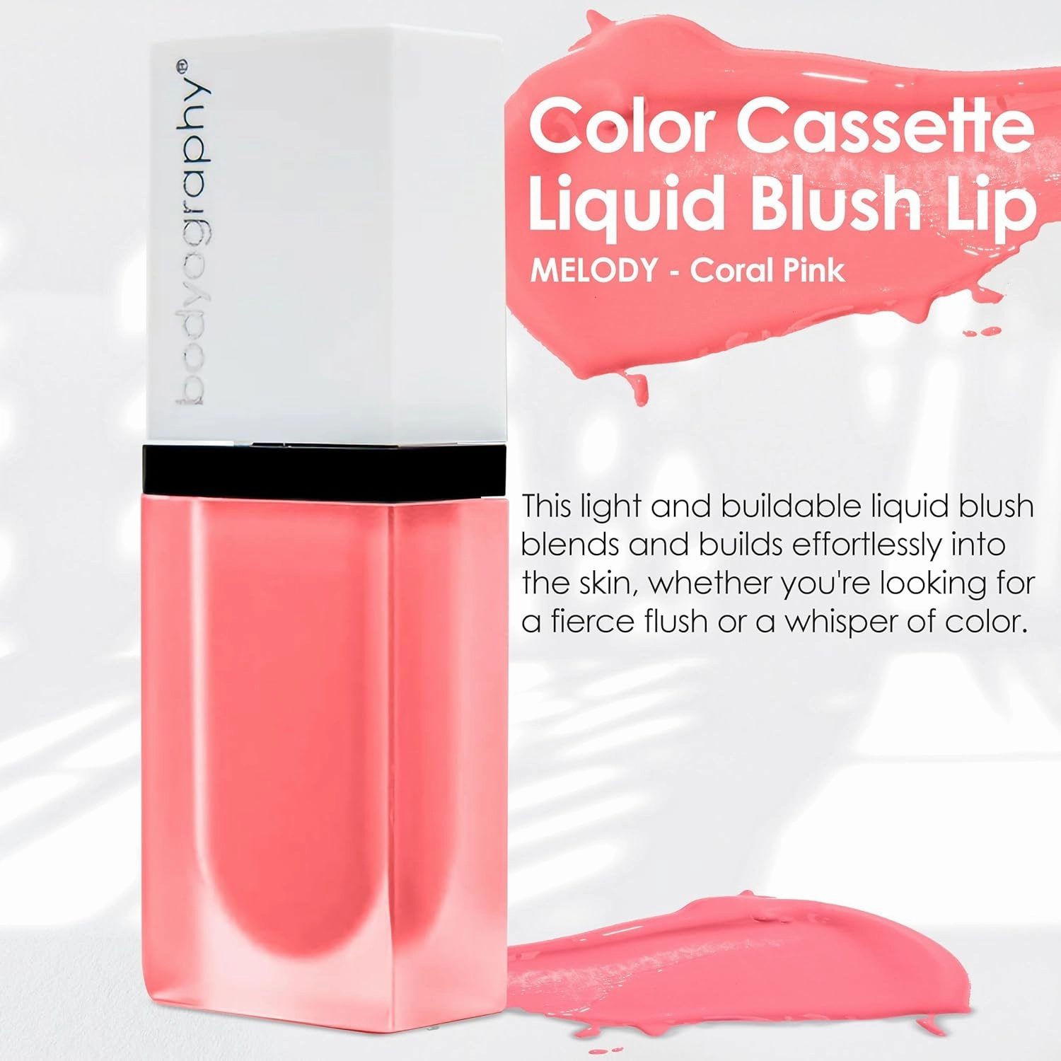 Bodyography Color Cassette Liquid Blush and Lip Tint - Multi Tasking Liquid Blush and Lip Product - Melody