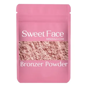 BRONZER BULK POWDER (1 Pound Refill Pouch) Mineral Makeup Loose Bronzing Warmth Tanning Baked On Bare Face Sun Kissed Coppertone Glow Shimmering Illuminating Glow Hypoallergenic Vegan Cruelty-Free