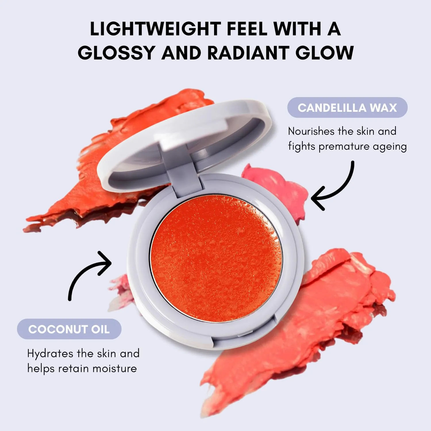 Clover Pressed Silk Blushing Balm | Natural Looking Blush, Glowing Skin, Easy to Blend | Cruelty-Free & Vegan Cream Blush For Cheeks (Juiced)