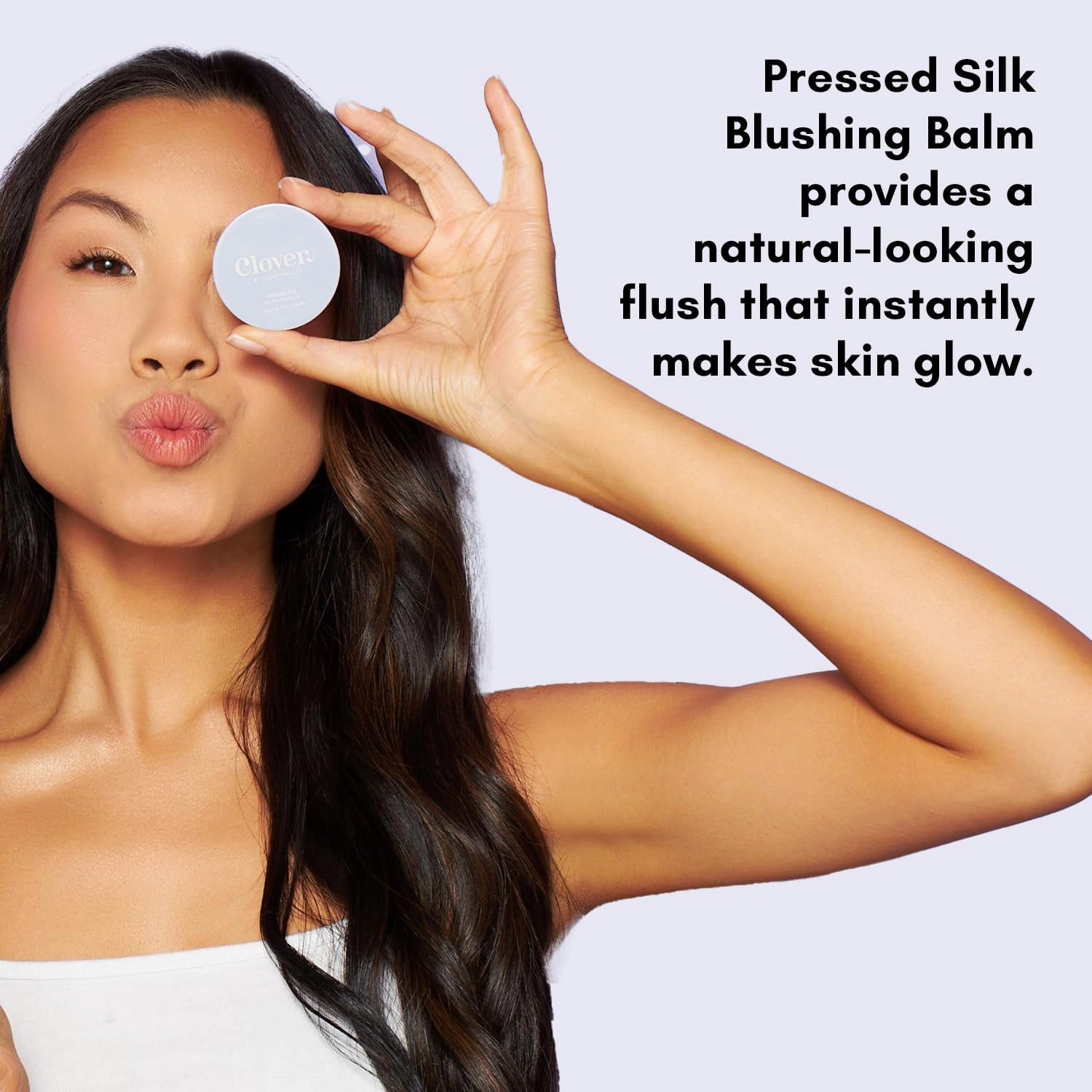 Clover Pressed Silk Blushing Balm | Natural Looking Blush, Glowing Skin, Easy to Blend | Cruelty-Free & Vegan Cream Blush For Cheeks (Heartthrob)