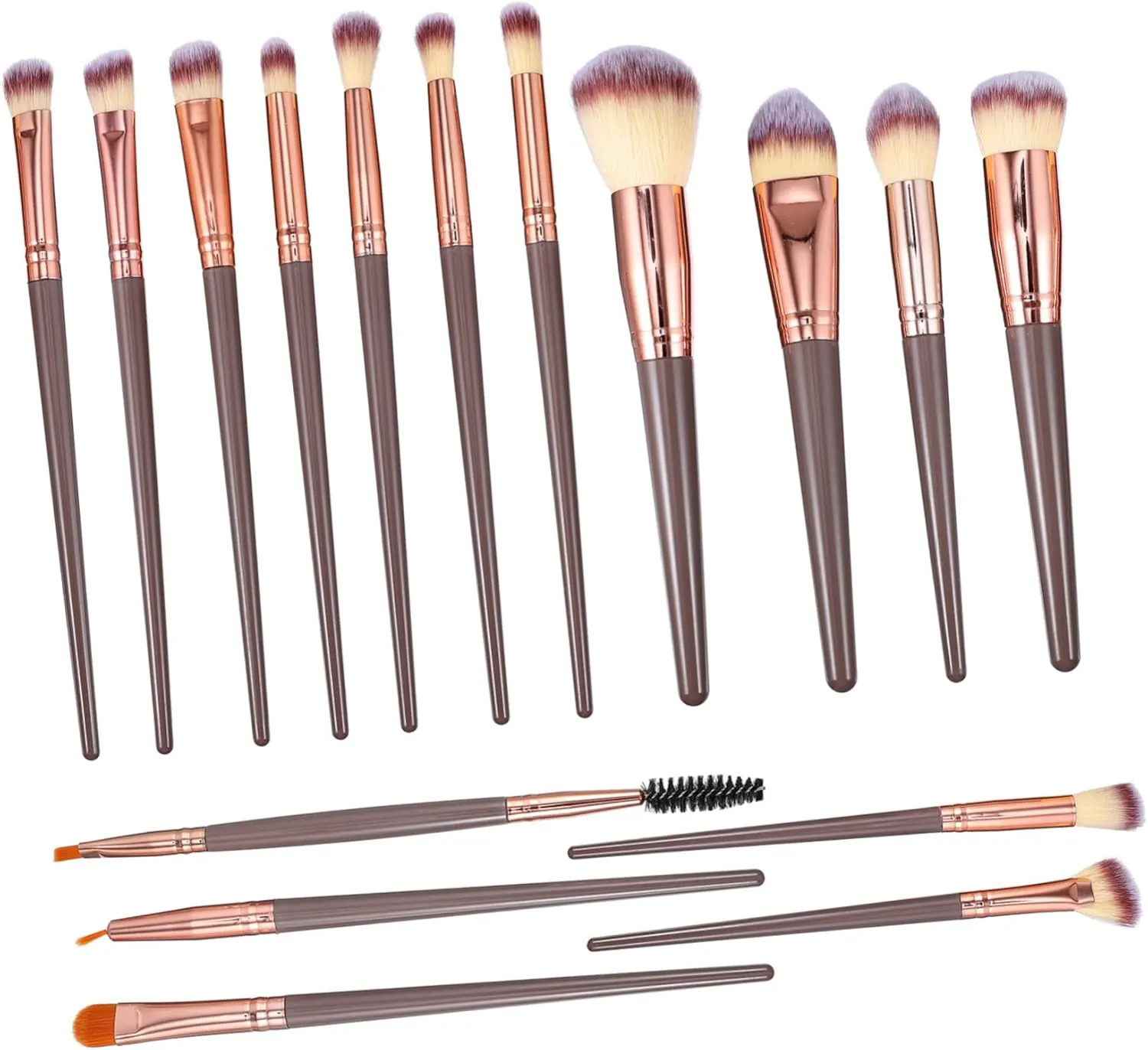 Complete Makeup Brush Set 16pcs Kit for Face Application Blush Foundation Eye Powder Brush Made