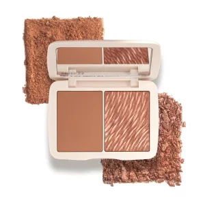 COVER FX Monochromatic Bronzer Duo, Suntan Bronze, and Custom Bronzer Drops, Glided Glow