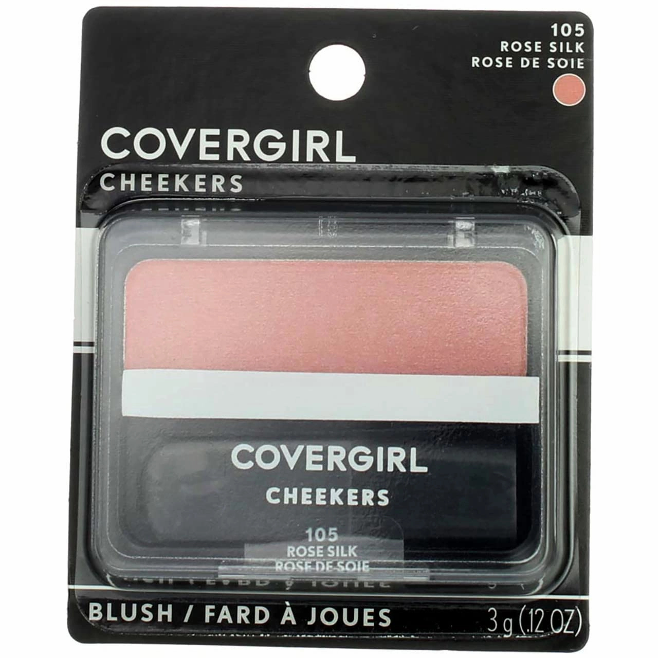CoverGirl Cheekers Blush, Rose Silk 105, 0.12 oz (12 Pack) (Bundle)