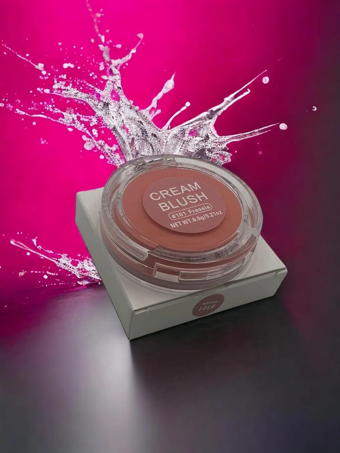 Cream blush monocromática, color lujosamente cremoso y mezclable, para ojos, labios y mejillas, peonía deslumbrante (Fressia, Strawberry, fressia,Berry,sunflower)