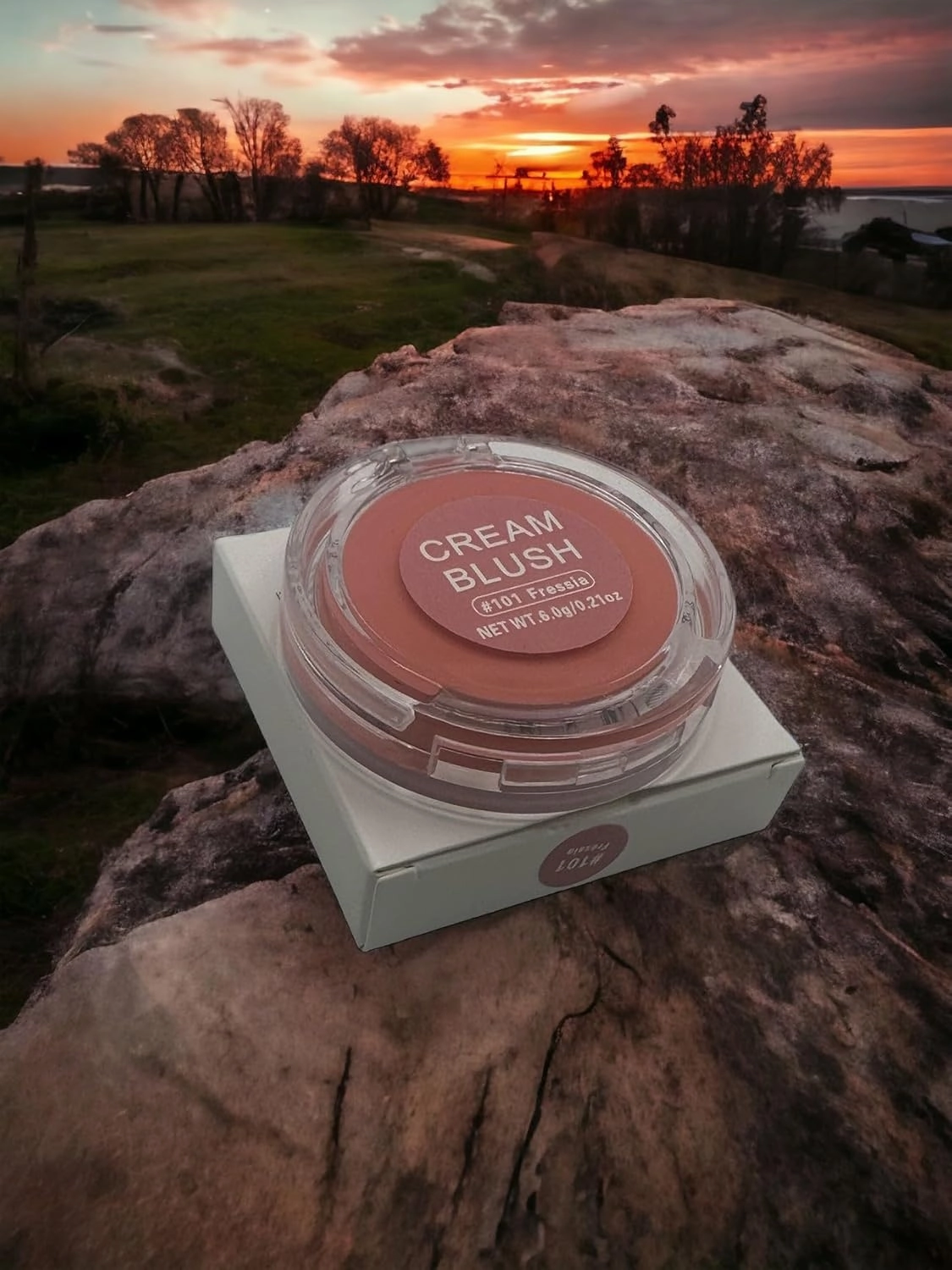 Cream blush monocromática, color lujosamente cremoso y mezclable, para ojos, labios y mejillas, peonía deslumbrante (Fressia, Strawberry, fressia,Berry,sunflower)