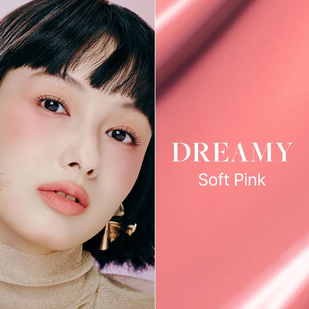 DEAR DAHLIA Petal Drop Liquid Blush – Multi-Use, High-Pigment, Lightweight & Long-Lasting, Dewy Finish, Vegan & Cruelty-Free, for Sensitive Skin, 4g – DREAMY