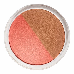 DIBS Beauty The Duet Baked Blush Duo 3-in-1 Blush, Highlighter   Toppe - Color: Starstruck (Poppy Peachy-Coral - Golden Bronze)