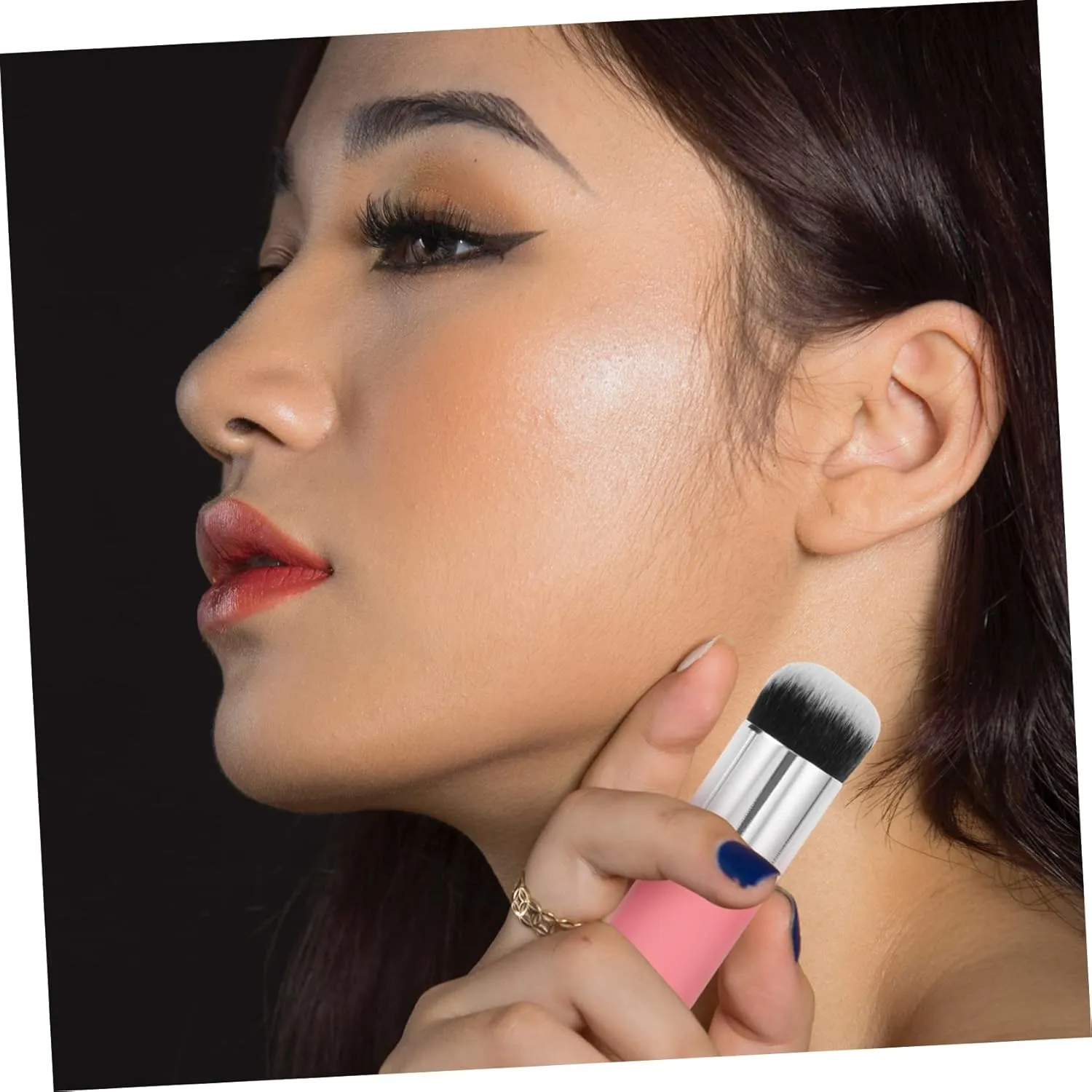 Didiseaon Sets Makeup Brush Set Sponge Two Sided Makeup Brush for Foundation Blush Fluffy Synthetic Hair Tool Pcs