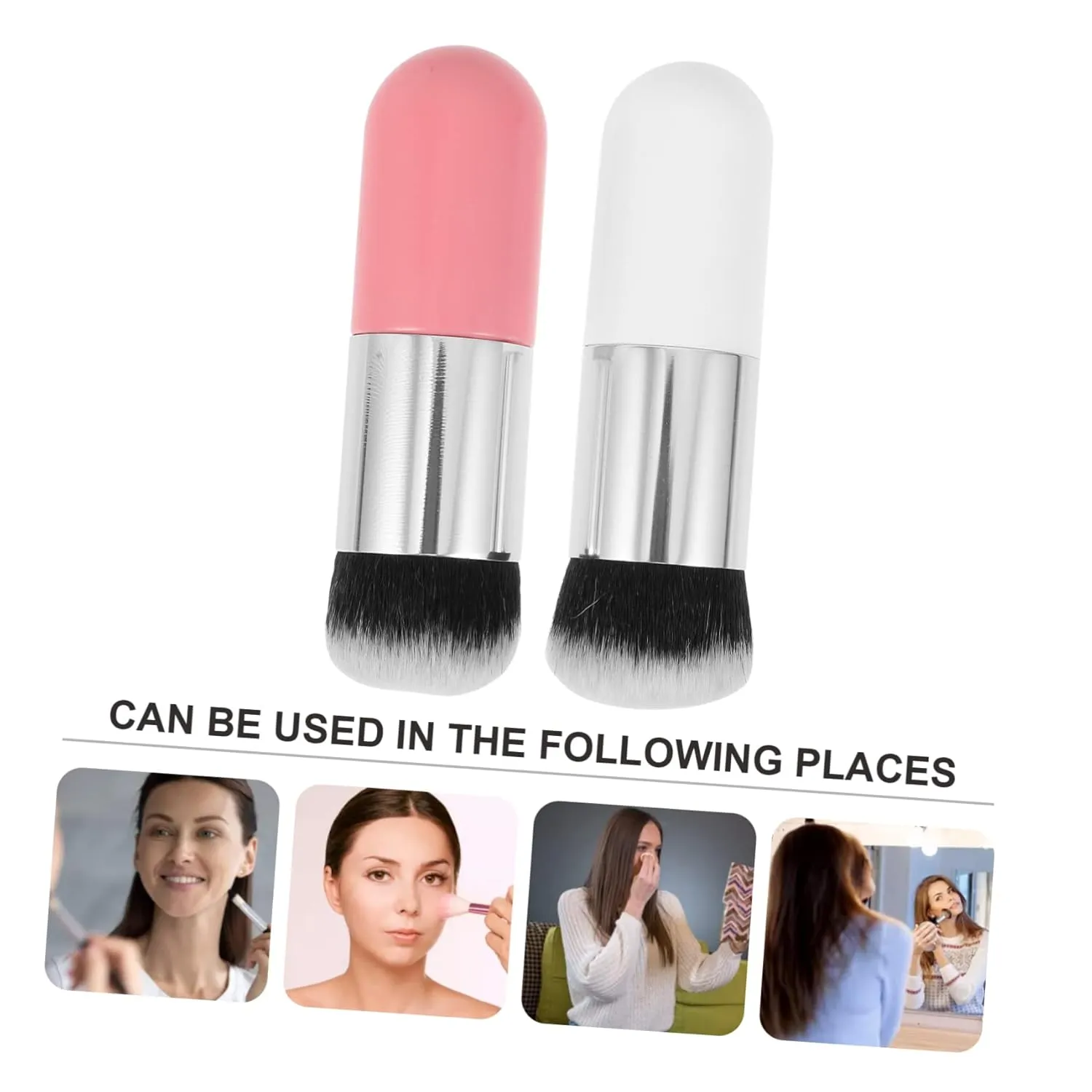 Didiseaon Sets Makeup Brush Set Sponge Two Sided Makeup Brush for Foundation Blush Fluffy Synthetic Hair Tool Pcs