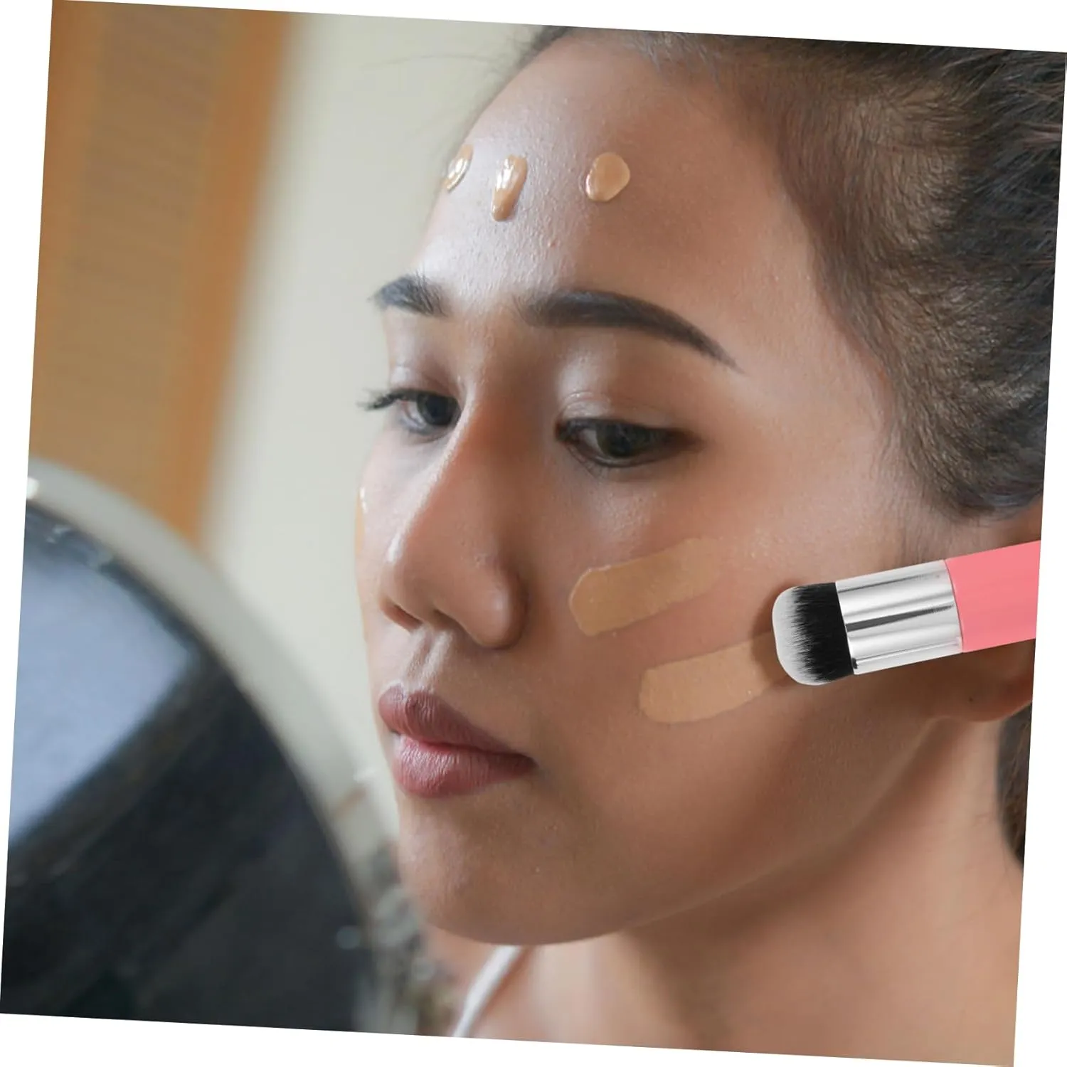 Didiseaon Sets Makeup Brush Set Sponge Two Sided Makeup Brush for Foundation Blush Fluffy Synthetic Hair Tool Pcs