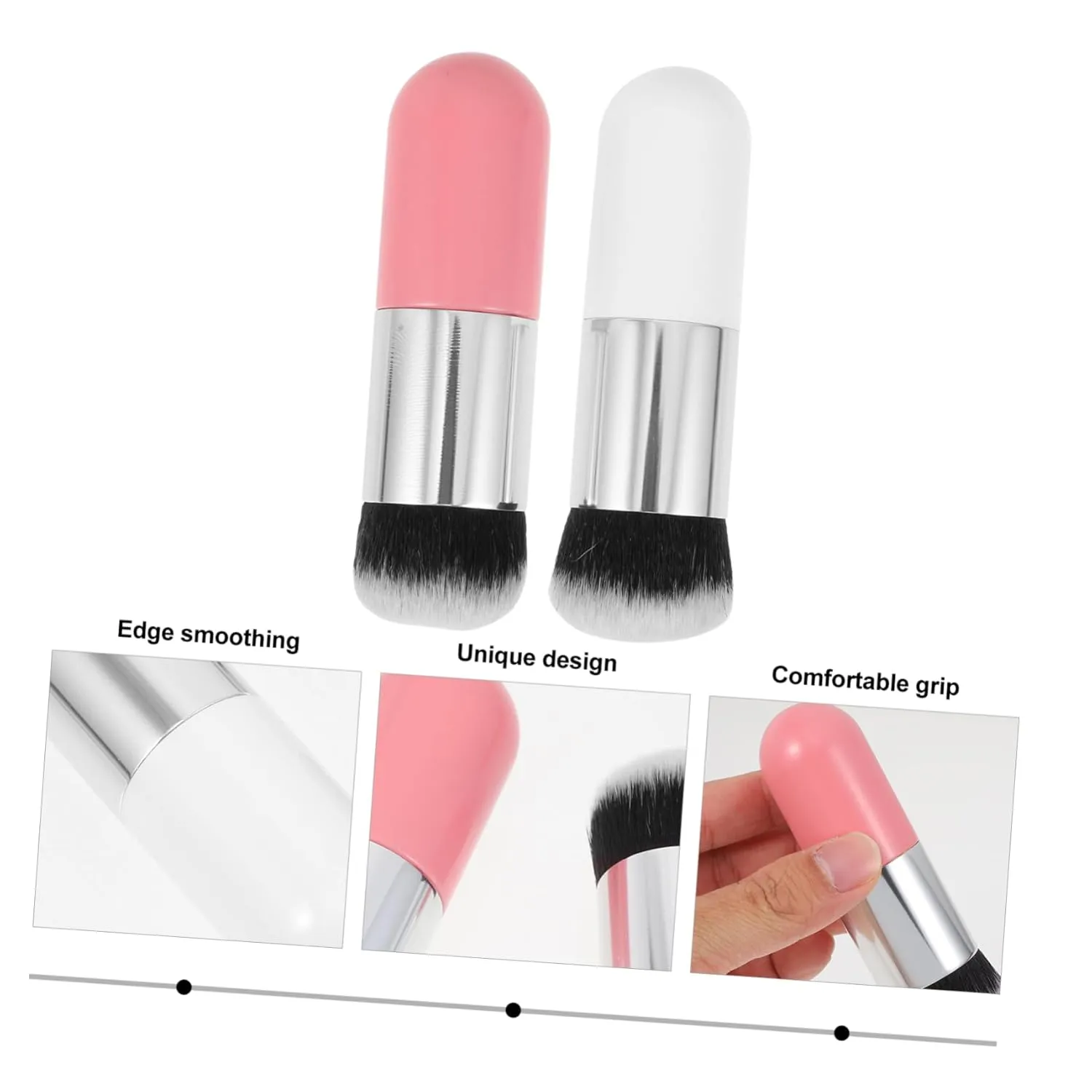 Didiseaon Sets Makeup Brush Set Sponge Two Sided Makeup Brush for Foundation Blush Fluffy Synthetic Hair Tool Pcs