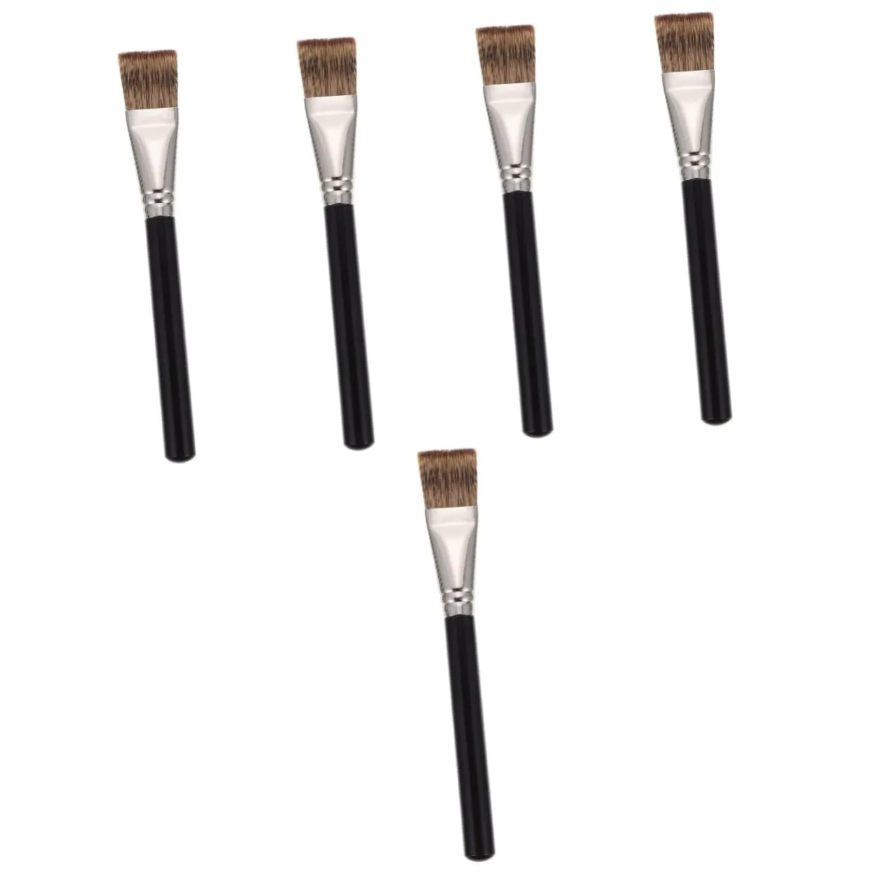 DOITOOL 5pcs Multi-use Foundation Brush Flat Soft Synthetic Bristles for Application for Liquid and Powder Makeup Chic Design for Women Beauty Routine