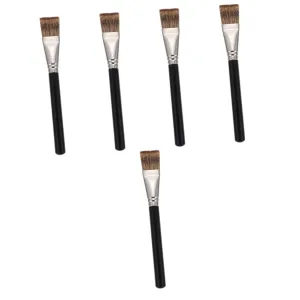 DOITOOL 5pcs Multi-use Foundation Brush Flat Soft Synthetic Bristles for Application for Liquid and Powder Makeup Chic Design for Women Beauty Routine