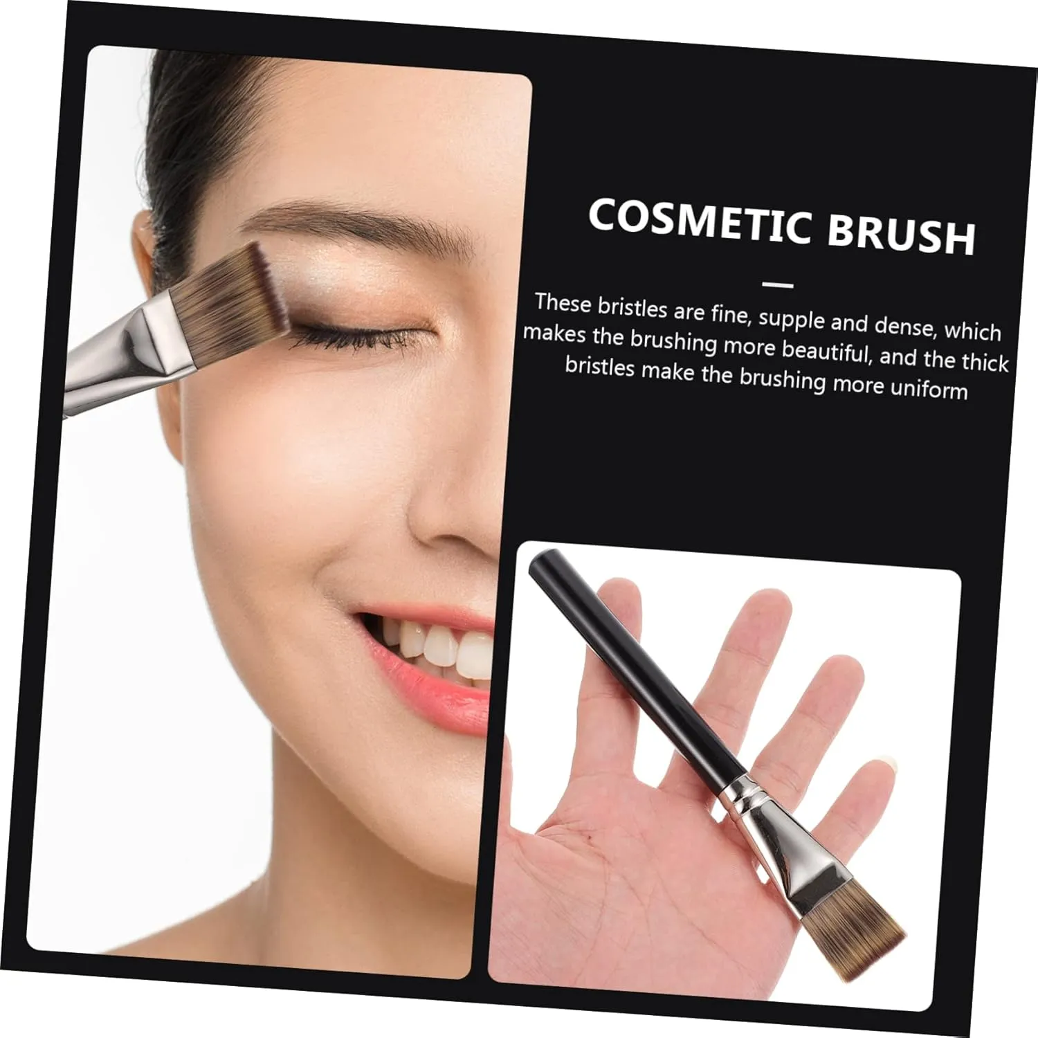 DOITOOL 5pcs Multi-use Foundation Brush Flat Soft Synthetic Bristles for Application for Liquid and Powder Makeup Chic Design for Women Beauty Routine