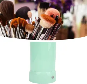 Electric Makeup Brush Cleaner Machine Portable Automatic USB Cosmetic Brushes Cleaner Tool for Beauty Makeup Brush Set Green
