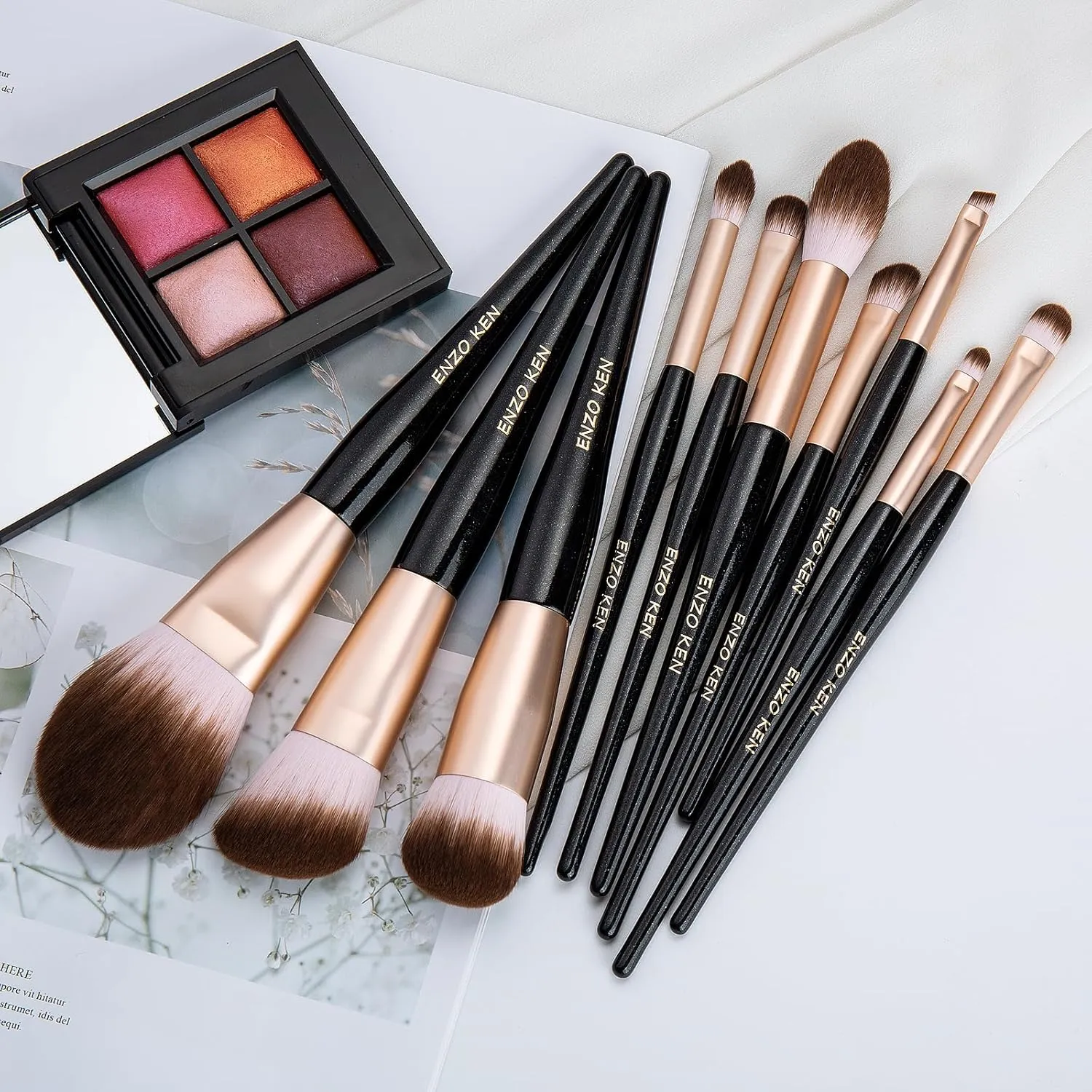 Elegant Natural Goat Hair Makeup Brush Set with Gift Box, Natural Hair Makeup Brushes Set Professional, Make up Brushes Set Professional, Natural Makeup Brushes, Cosmetic Brushes Makeup Set.