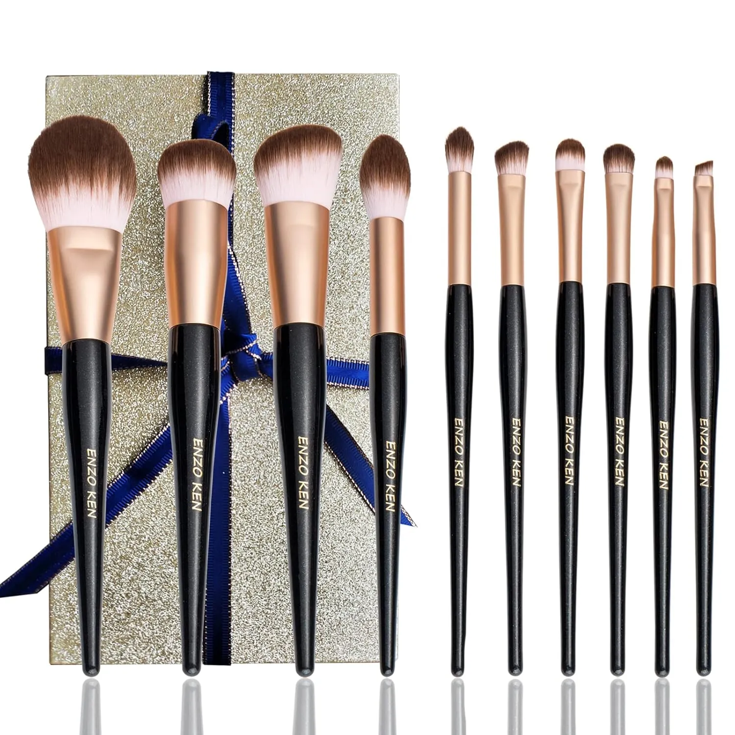 Elegant Natural Goat Hair Makeup Brush Set with Gift Box, Natural Hair Makeup Brushes Set Professional, Make up Brushes Set Professional, Natural Makeup Brushes, Cosmetic Brushes Makeup Set.