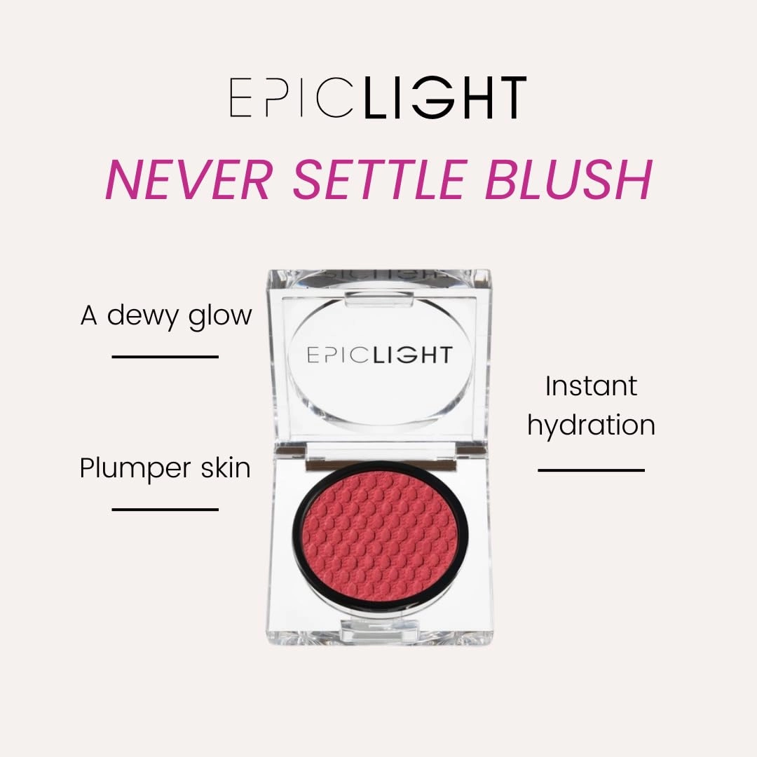 Epiclight Never Settle Radiant Cheek   Lip Blush - Cream Blush Multiuse 3 in 1 for Cheeks   Lips and Lids - Non-Toxic & Cruelty Free- Makeup   Skincare - Paraben & Sulfate-free (Raspberry Truffle)