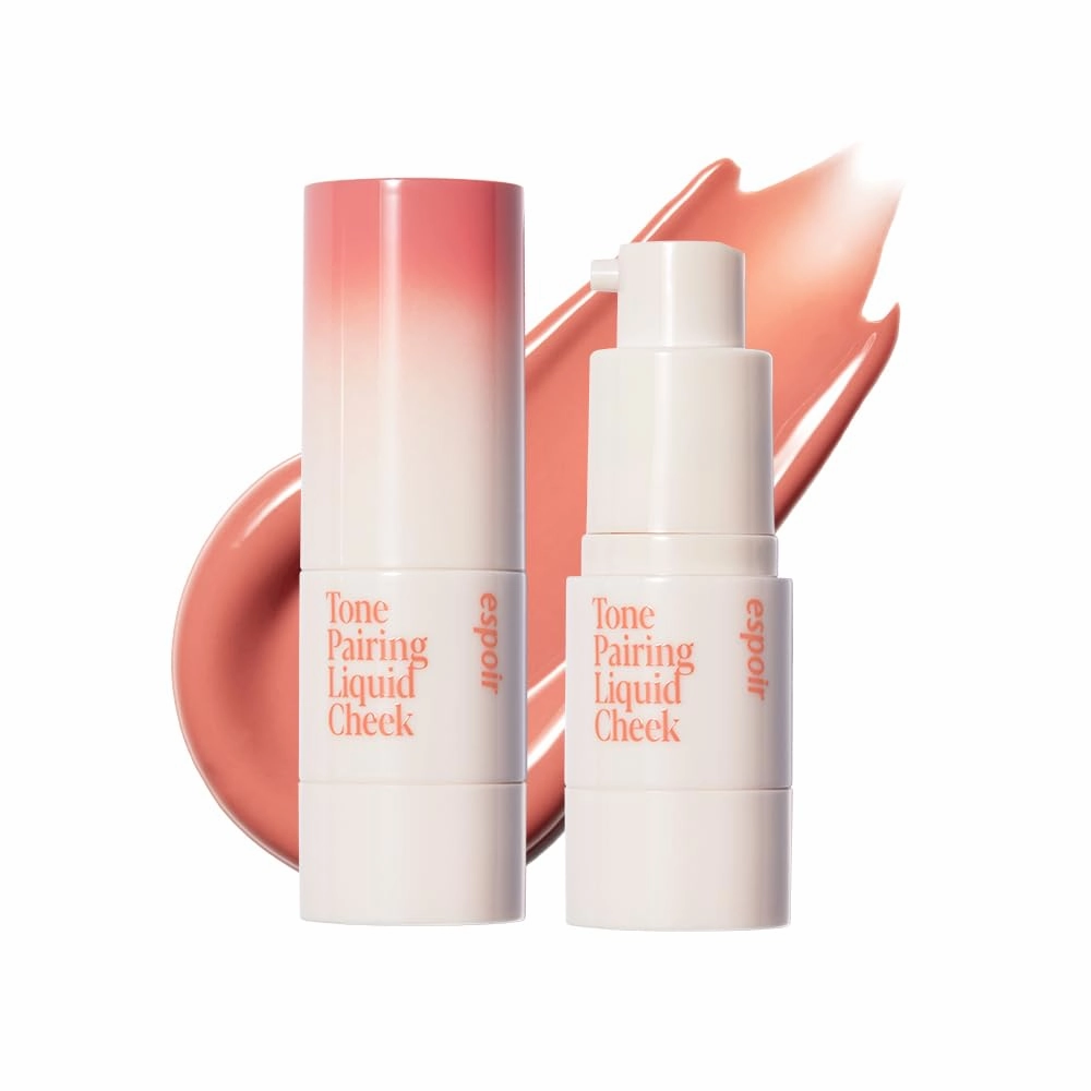 Espoir Tone-Pairing Liquid Blush #4 Persimmon Moisturizing Formula for Dewy Cheeks Watercolor-like Subtle Color K-pop Idol Blush