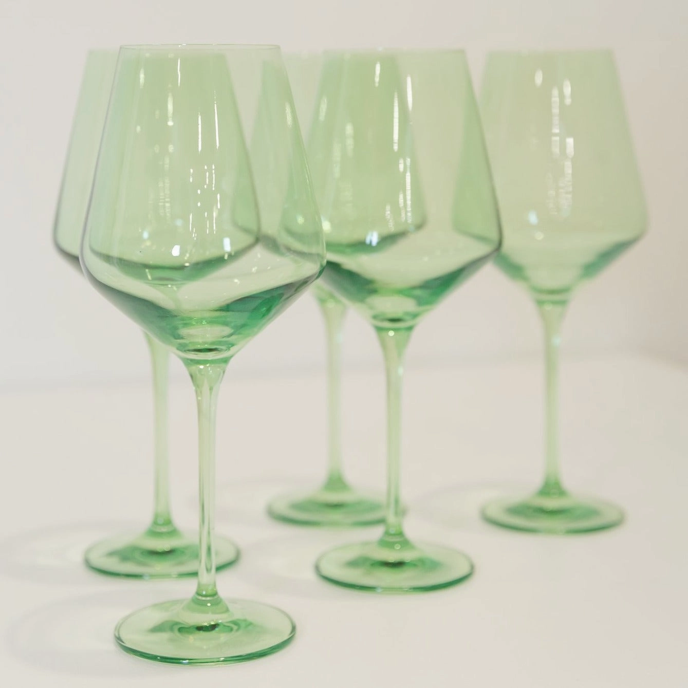 Estelle Colored Wine Stemware (Mint Green)