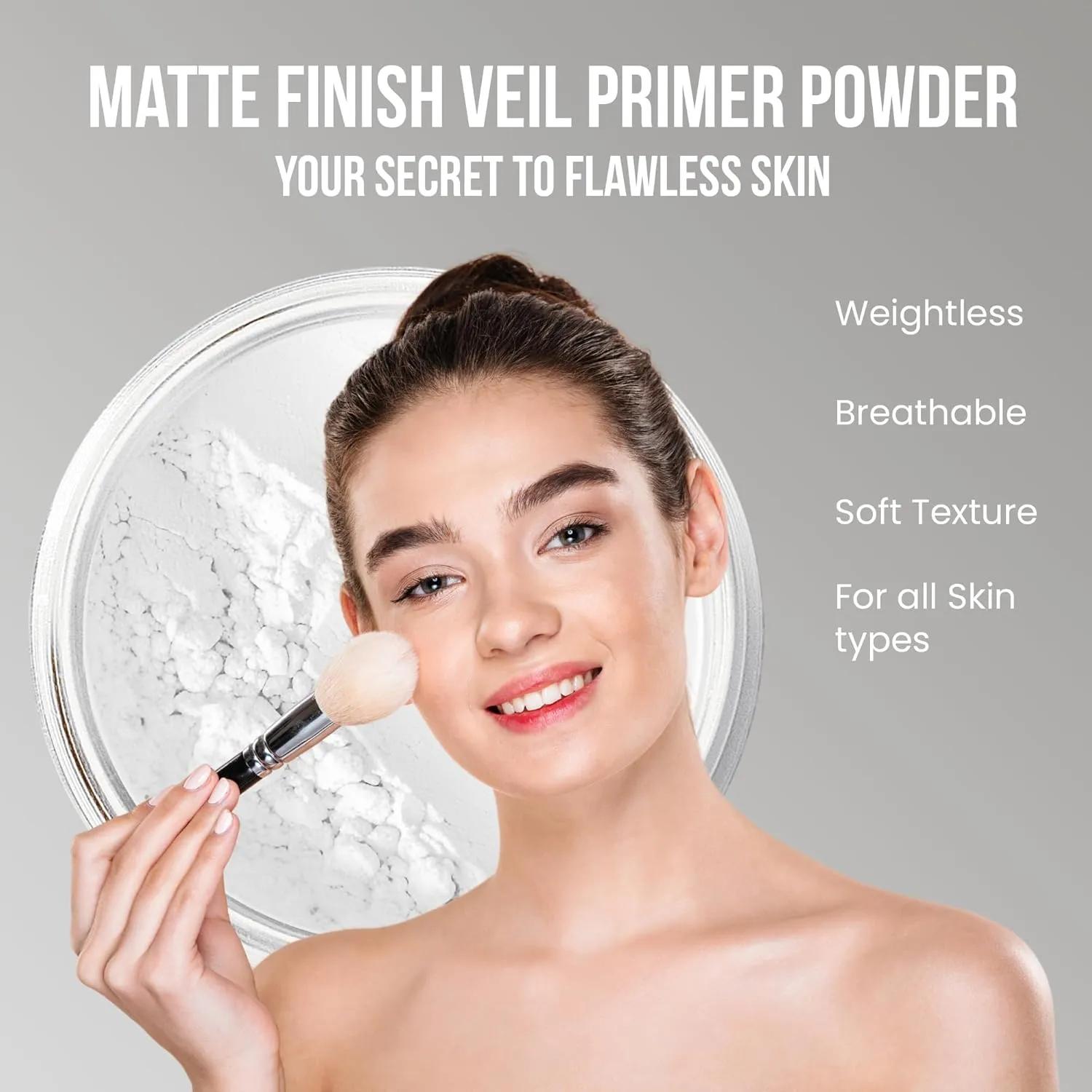 EVERYDAY KIT (WARM Shade-Most Neutral) Full Size Mineral Makeup Set Matte Foundation Bare Face Sheer Powder Cover