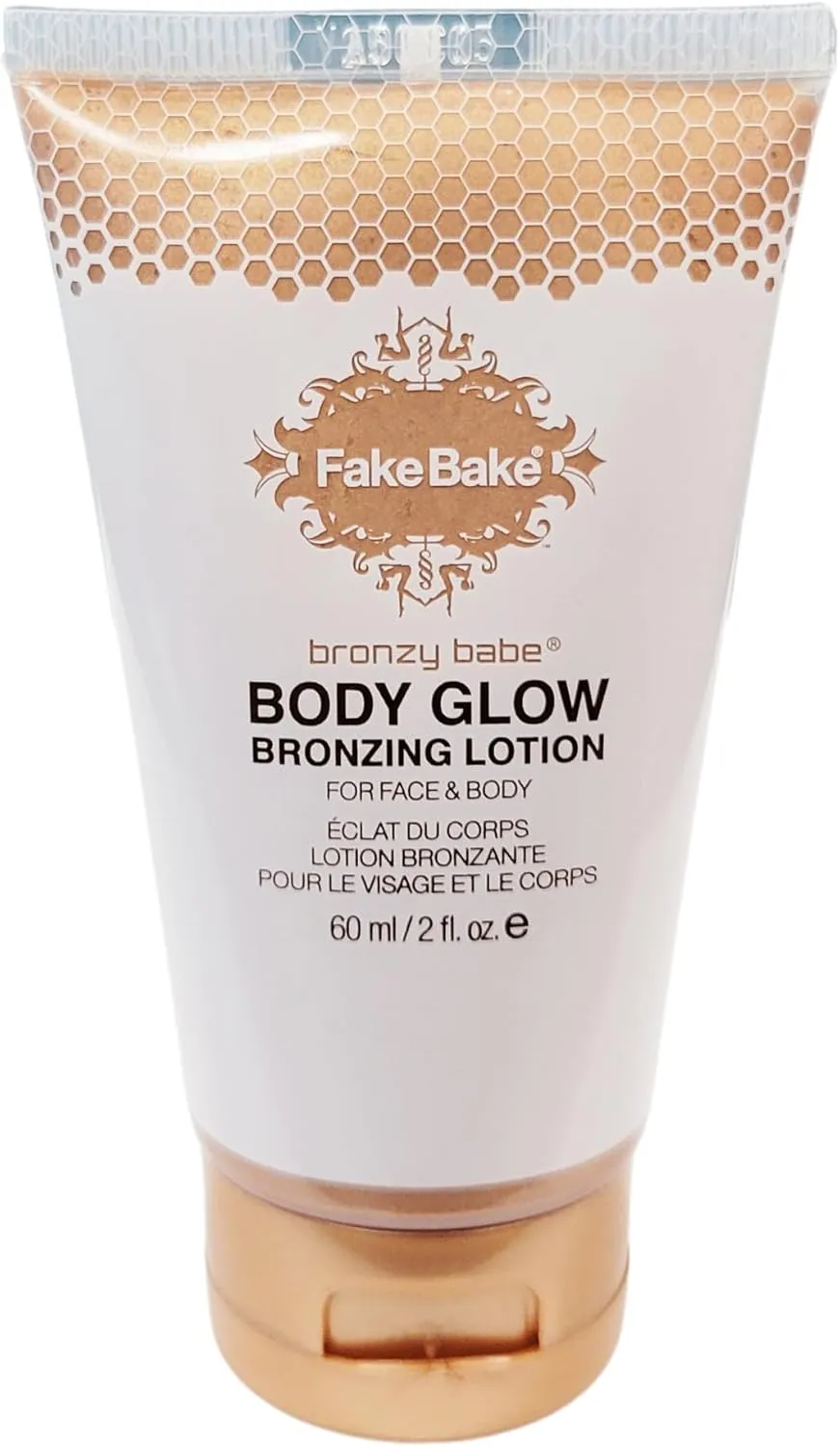 Fake Bake Bronzy Babe Body Glow Face & Body Tinted Moisturizer Lotion, Highlighter, Makeup & Moisturizing Skincare Healthy Color Boost from Plants & Vitamins - For All Skin Tones, Women & Men - 2oz
