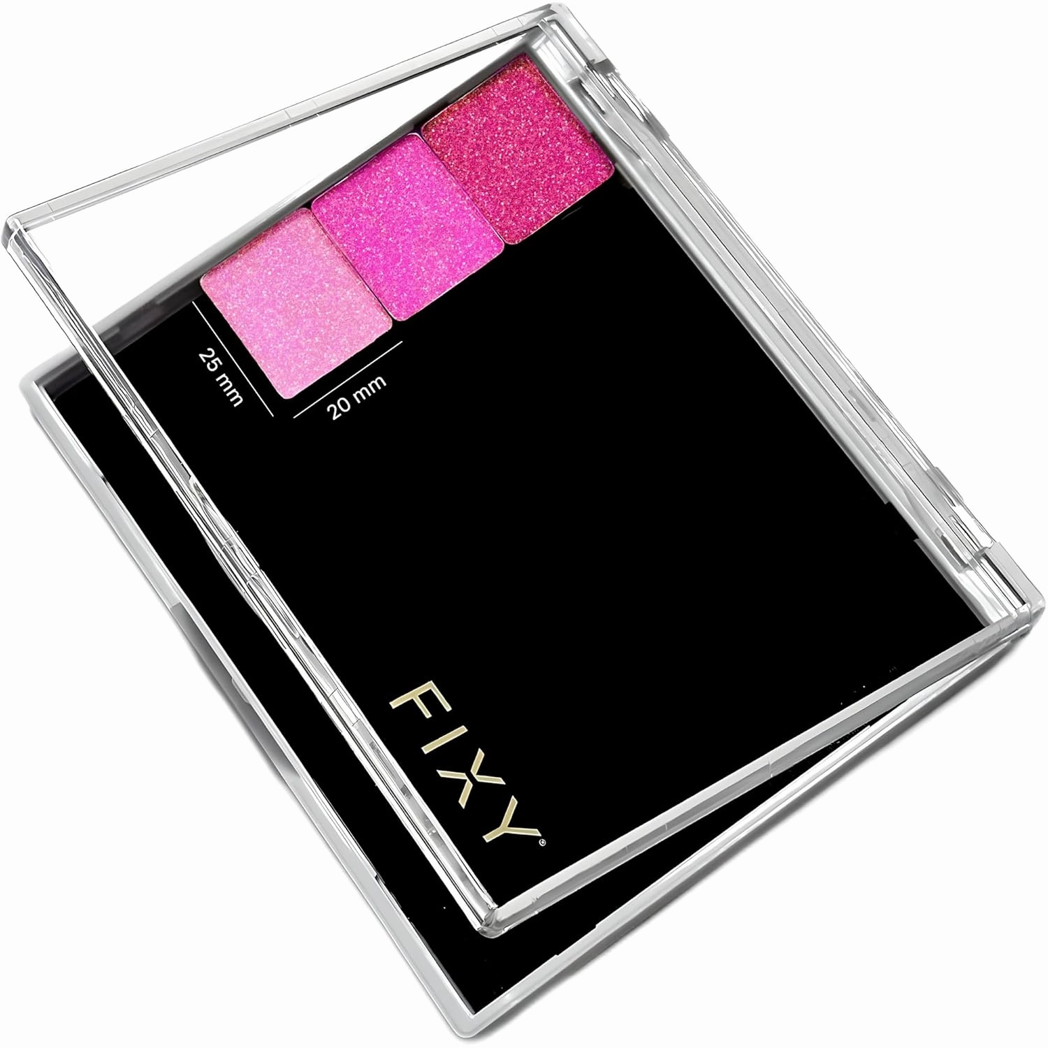 FIXY Extra Small Magnetic Makeup Organizer with Clear Top – Depot, Organize & Declutter Your Makeup – Travel-Friendly Empty Palette for Eyeshadow, Blush & More, Customizable & Portable - 4.8"x4.0"