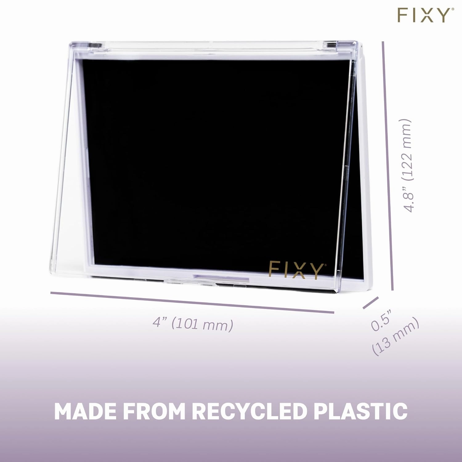 FIXY Extra Small Magnetic Makeup Organizer with Clear Top – Depot, Organize & Declutter Your Makeup – Travel-Friendly Empty Palette for Eyeshadow, Blush & More, Customizable & Portable - 4.8"x4.0"